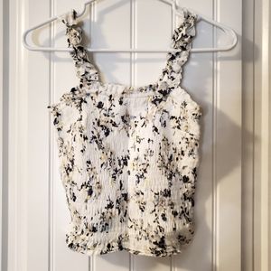 Abercrombie & Fitch floral smocked tank top